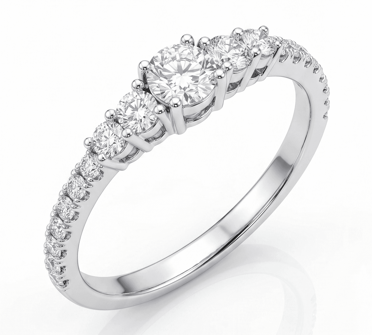 Anillo Zirconias Blancas