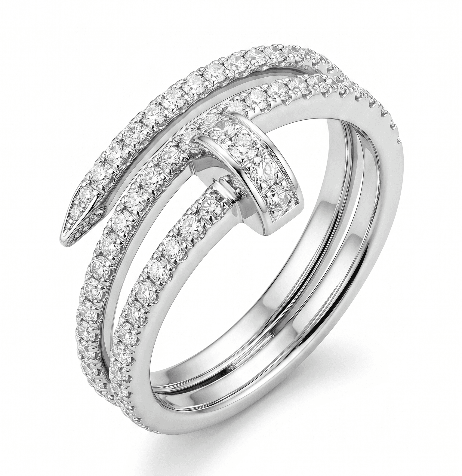 Anillo Clavo con Zirconias